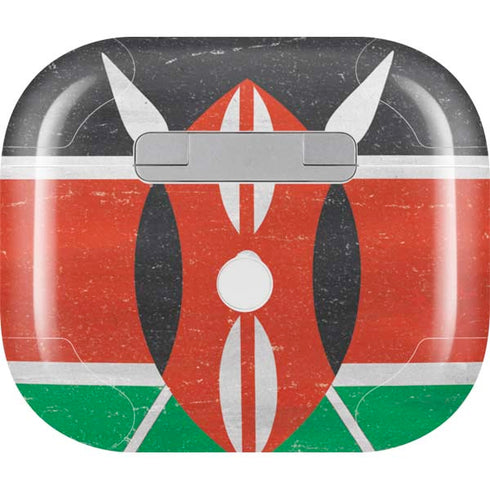 Kenya Flag Distressed Apple AirPods (3rd Gen 2021) Skin
